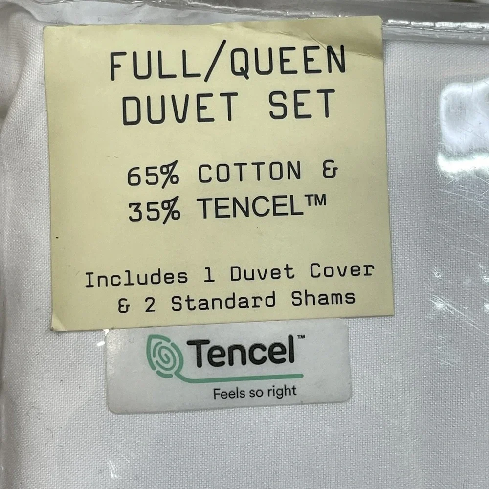 Nicole Miller Artelier Cotton Tencel Queen 3-Piece Duvet Plus Two Shams NWT